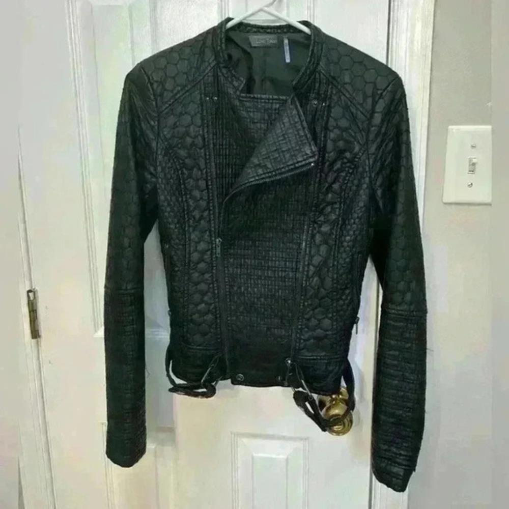 Love Token Faux Leather Jacket Size XS EUC